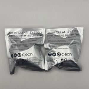 TWO Tao Clean Aura Clean System Orbital Facial Brush Heads Daily Care New